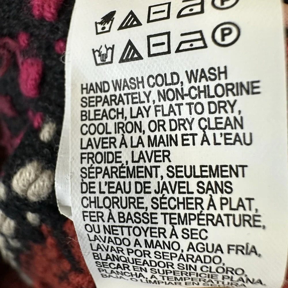 Lucky Brand Women's XS Aztec Print Long‎ Sweater Cotton Linen Blend Bohemian